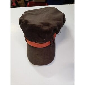 Grace Cap Mens One Size Brown Corduroy 100% Cotton Beanie Fashion Flat Upper Cap